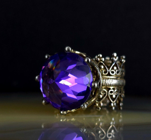 Ring silber 925 lila zirkonia - 925,