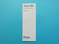 Prospekt / Preisliste - Audi