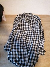 Dame Hemd In Schwarz Weiß  Gr. 38