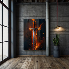 Brennendes Wikingerschwert