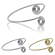 Vintage Oberarmreif Armband Armspange Silbern Golden Bangle Spiralen Accessoires