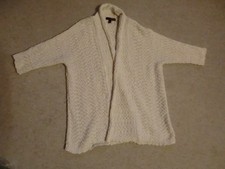 Tom Tailor Denim Strickjacke 3/4 Arm mit Noppenwolle in naturweiß Gr. S