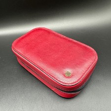 Vintage Pfeifentasche Pico Bello - Kunstleder Rot - für 2 Pfeifen - gebraucht