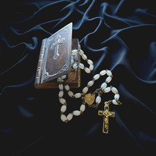 Antiker Rosenkranz dazu ein Rosenkranz Etui