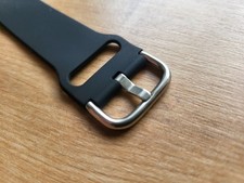 Uhrenarmband 20mm Minimalististisch Schwarz Silikon Smartwatch Armbanduhr  Gummi