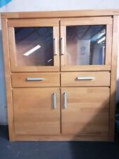 2 Vitrinenschränke Massivholz Buche