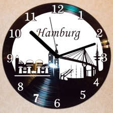 Hamburg Wanduhr Schallplattenuhr Schallplatte Wanduhr Vinyl 