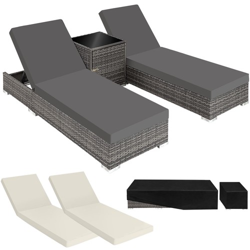 Sonnenliegen rattan mit - 2,