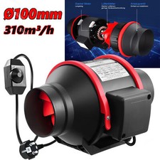 100mm Rauchabzug Rohrventilator Abluftventilator Kanalventilator Leise WC Lüfter