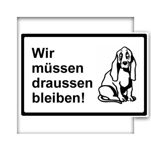 Hinweisschild hunde wir - hunde,