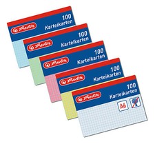  100 Herlitz Karteikarten A6