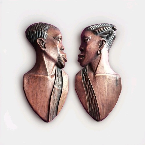 Afrikanische holzmaske - holzmaske, –