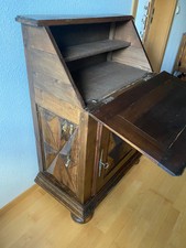 alter rustikaler Sekretär in Bauerndesign - Massives Holz geschnitzt