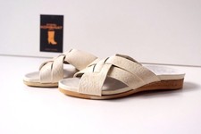 TRUE VINTAGE BISSON rivoli Sandalen Kork Damen Sandaletten Wedges Badeschuhe NOS