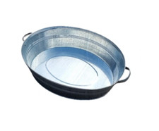 Verzinkte Badewanne Große Ovale Pflanzgefäße Zinkwanne Metall Wanne Garten 27L