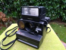POLAROID 5000 SONAR AutoFocus Land Camera Sofortbildkamera + POLATRONIC 5 Blitz