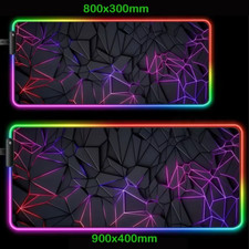 RGB Gaming Mauspad LED Mausepad Gaming Zubehör beleuchtete Gummimatte