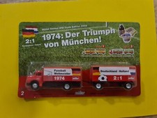 werbetrucks 1:87, Müller WM Truck, 1974, Fußball, Hängerzug, Weltmeister, LKW,H0