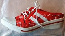 Hot Punk Rock Emo Spitzige Basket Sneaker Rote Leinen Slipper Schuhe 36