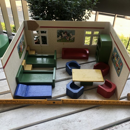 Vintage puppenstube aus holz - vintage,