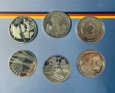 BRD 2003 6 x 10 Euro Silber-Gedenkmünzenset in Blister PP Spiegelglanz - 108 Gr.