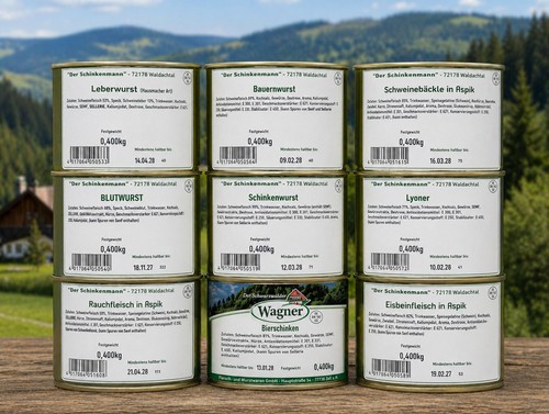 Dosenwurst verschiedene sorten - dosenwurst,