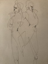 Schöne Gravur Porträt Paar