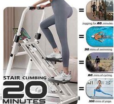 Cross Stepper Für Heim-Fitnessstudio, Klappbarer Vertikal-Klettertrain + Zähler