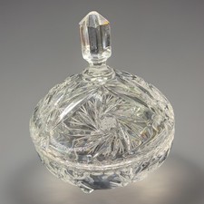 Kristall Zuckerdose mit Deckel, Antik, Glas, Vintage Top Zustand