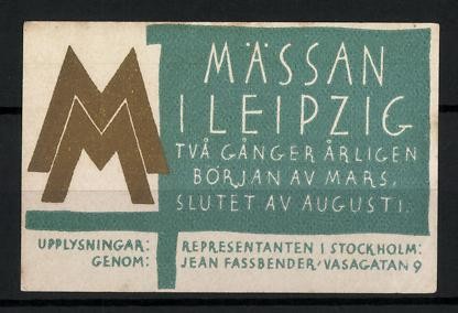 Reklamemarke leipzig mässan - reklamemarke, leipzig,
