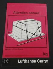 Fracht-Aufkleber Lufthansa