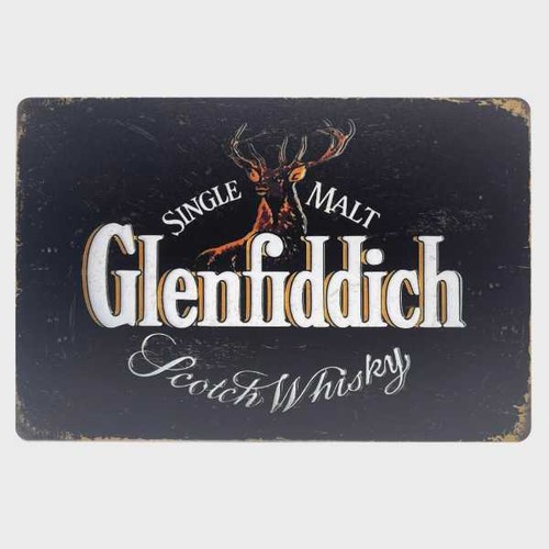 Blechschild glenfiddich single - blechschild,