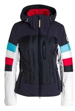 BOGNER DAMEN SKIJACKE BLAU WEIß ROT MALOU, Gr. 44 XL Gebraucht TOP