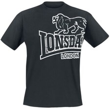 Lonsdale London T-Shirt Herren Langsett schwarz Streetwear