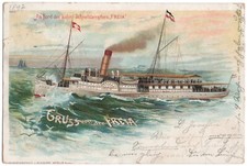 alte Litho-Ak An Bord des