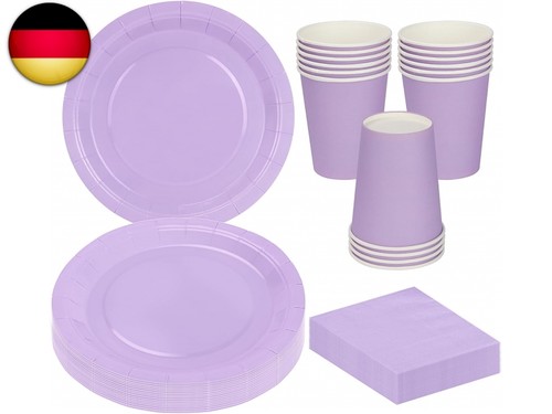 Stück lila partygeschirr - 56,