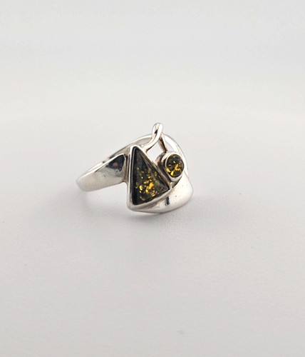 Bernstein ring 925 silber - ring,