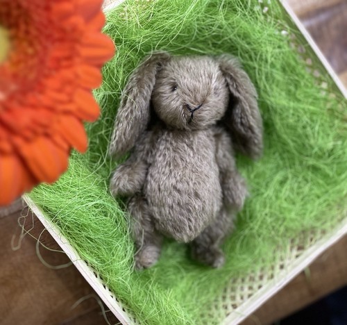 Mohair teddy hase - mohair,