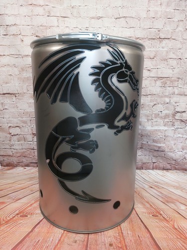 Feuertonne mit drache - mit,