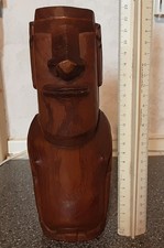 Holzfigur Moai echt von der Osterinsel ca. 23cm hoch ca. 650g