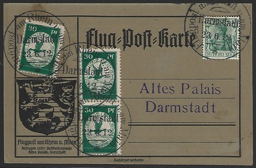 Rhein main flugpost 1912 30pf - rhein-main-flugpost,