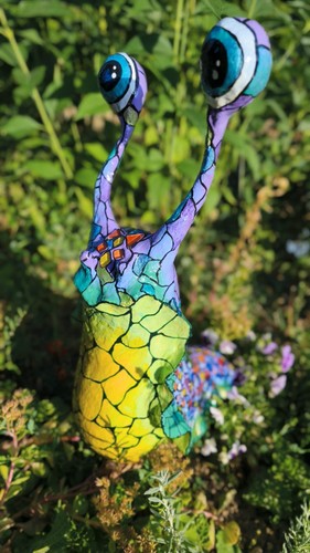 Mosaik schnecke gartenfigur - mosaik,