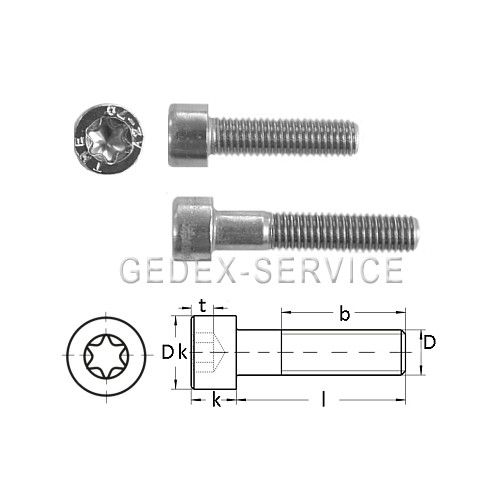 Zylinderschrauben torx iso - torx,