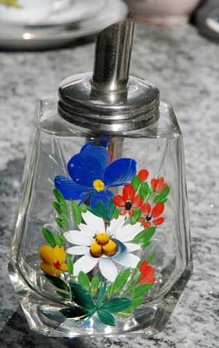 Zuckerstreuer glas mit - zuckerstreuer,