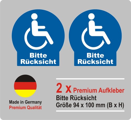 Aufkleber behindert - x,