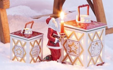 Selten Villeroy & Boch Fantasy 1x Santa Buch und Geschenke Kerzenleuchter