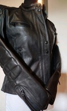 ? Echte Vintage Motorradjacke Biker Lederjacke v. POLO Retro Echt Leder Gr. M/L