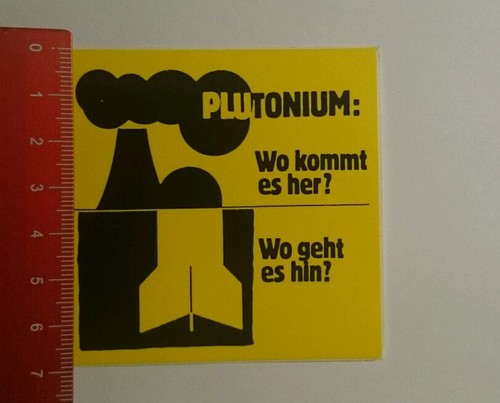 Aufkleber sticker plutonium - aufkleber/sticker:,