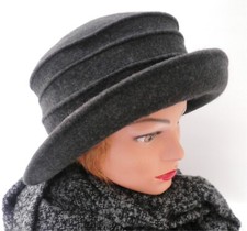 Damen Hut Wollhut Graumelange