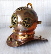 Taucherhelm aus Kupfer Messing Höhe 19 cm tolles maritimes Deko Modell